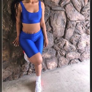 Blue 2 pc short set
